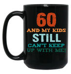 60Th Birthday For Parents Black Coffee Mug, Gift Coffee Mug