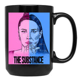 Retro Margaret Qualley Black Coffee Mug, Gift Coffee Mug