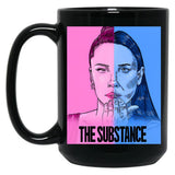 Retro Margaret Qualley Black Coffee Mug, Gift Coffee Mug