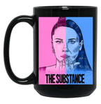 Retro Margaret Qualley Black Coffee Mug, Gift Coffee Mug