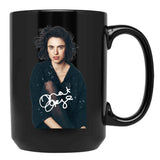 Margaret Qualley Signature Black Coffee Mug, Gift Coffee Mug