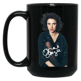 Margaret Qualley Signature Black Coffee Mug, Gift Coffee Mug