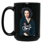 Margaret Qualley Signature Black Coffee Mug, Gift Coffee Mug