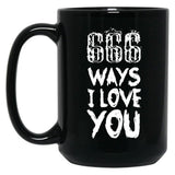666 Ways I Love You Black Coffee Mug, Gift Coffee Mug