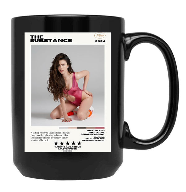 The Substance Sue Black Coffee Mug, Gift Coffee Mug