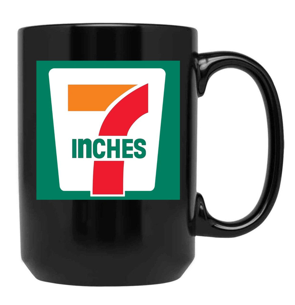 7 Inches Funny 7 11 Parody Black Coffee Mug, Gift Coffee Mug