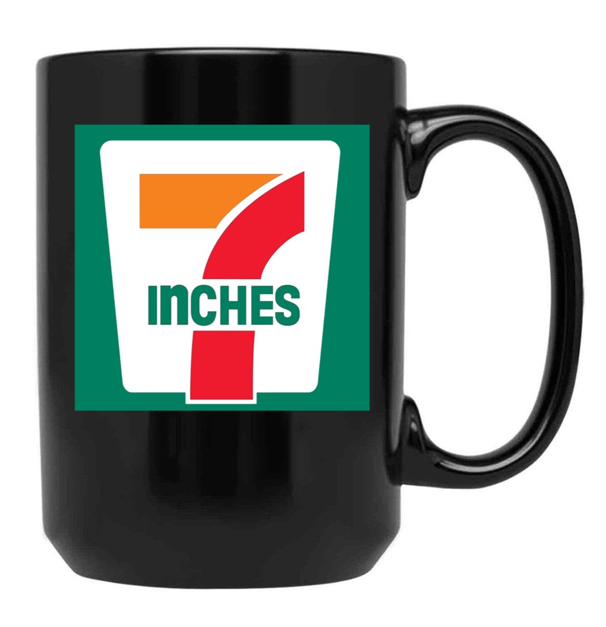 7 Inches Funny 7 11 Parody Black Coffee Mug, Gift Coffee Mug