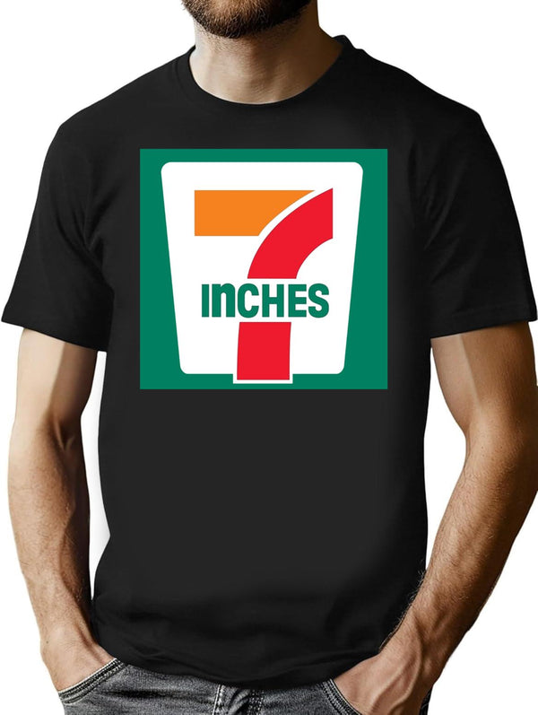 7 Inches Funny 7 11 Parody Premium Heavyweight Cotton T-Shirt - Black