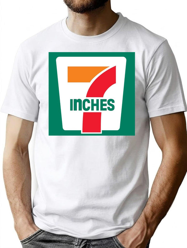 7 Inches Funny 7 11 Parody Premium Heavyweight Cotton T-Shirt - White