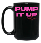 Pump It Up With Sue The Substance Movie Black Coffee Mug, Gift Coffee Mug