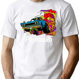 70'S Muscle Car T-Shirt for Men & Women, T-Shirts Graphic Tee - White