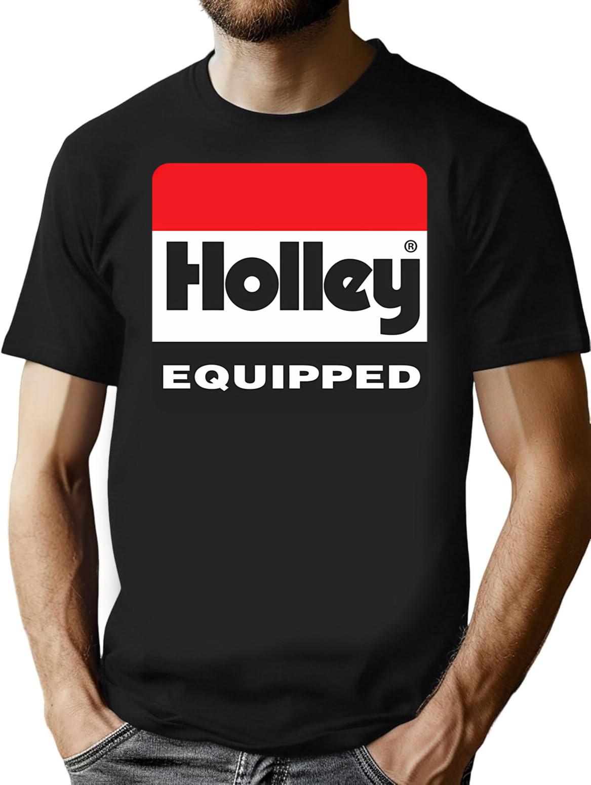 70S80S Vintage Holley Carburetors T-Shirt for Men & Women, T-Shirts Graphic Tee - Black