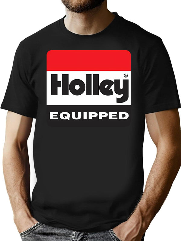 70S80S Vintage Holley Carburetors T-Shirt for Men & Women, T-Shirts Graphic Tee - Black