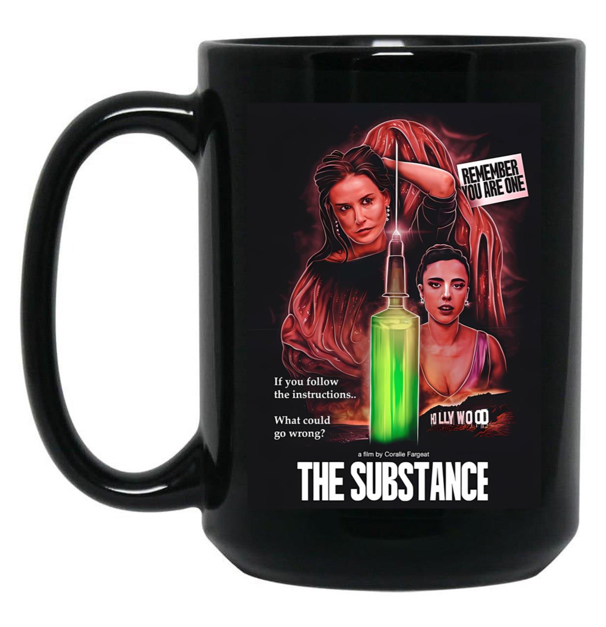 The Sustance Horror 2024 Black Coffee Mug, Gift Coffee Mug