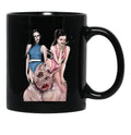 Margaret Qualley The Substance Horror Art Black Coffee Mug, Gift Coffee Mug - Black