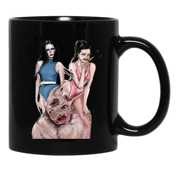 Margaret Qualley The Substance Horror Art Black Coffee Mug, Gift Coffee Mug - Black