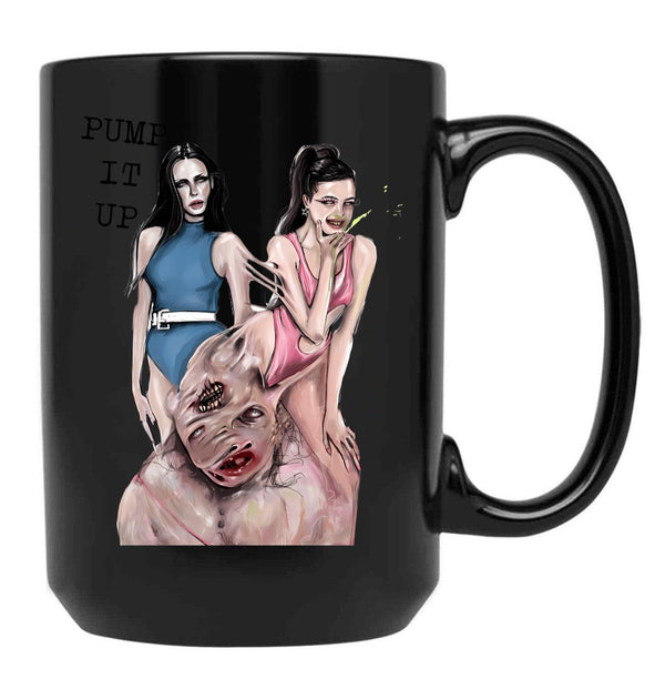 Margaret Qualley The Substance Horror Art Black Coffee Mug, Gift Coffee Mug
