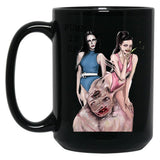 Margaret Qualley The Substance Horror Art Black Coffee Mug, Gift Coffee Mug