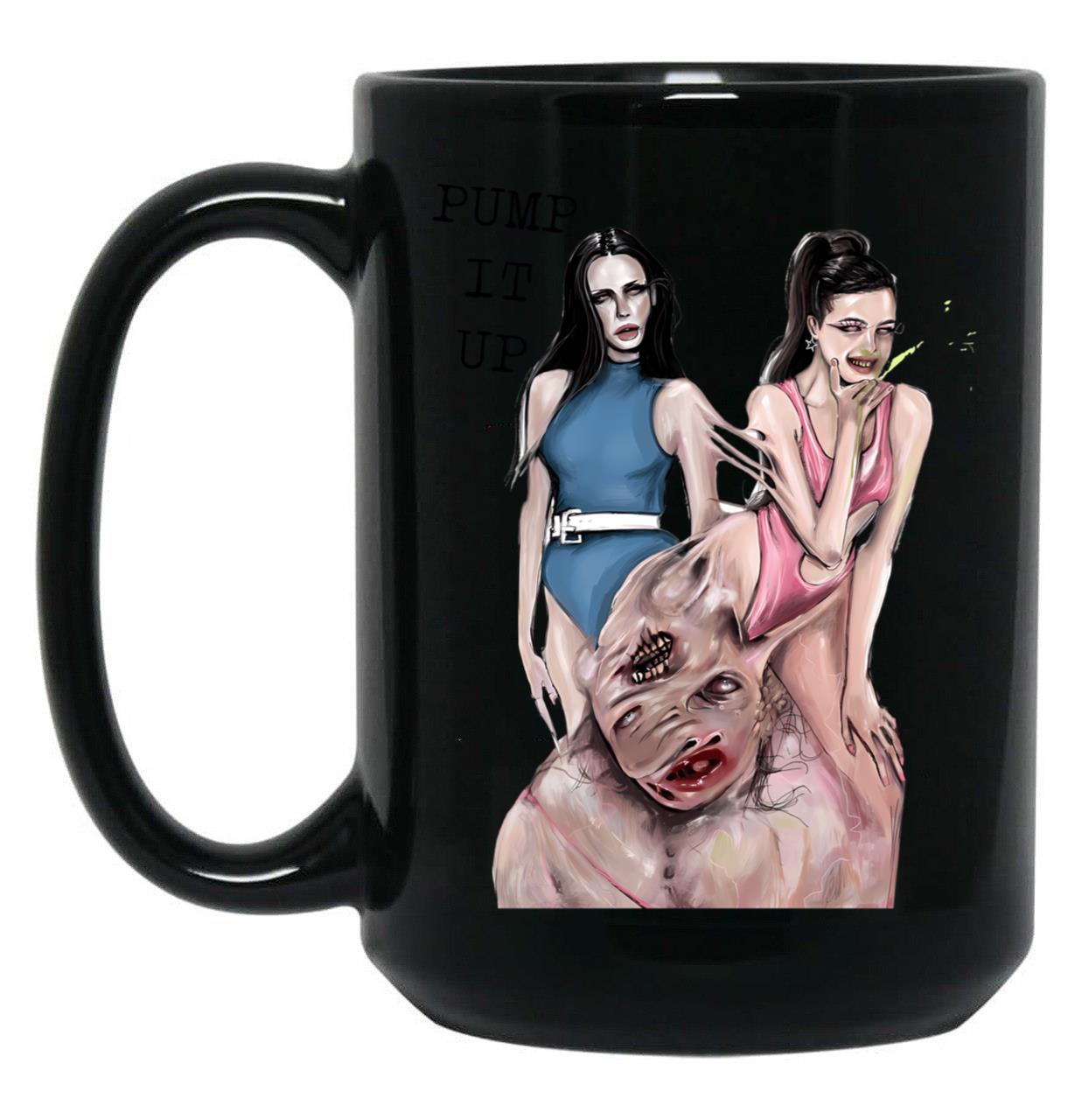 Margaret Qualley The Substance Horror Art Black Coffee Mug, Gift Coffee Mug