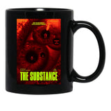 The Substance Horror Eyes Black Coffee Mug, Gift Coffee Mug - Black