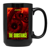The Substance Horror Eyes Black Coffee Mug, Gift Coffee Mug