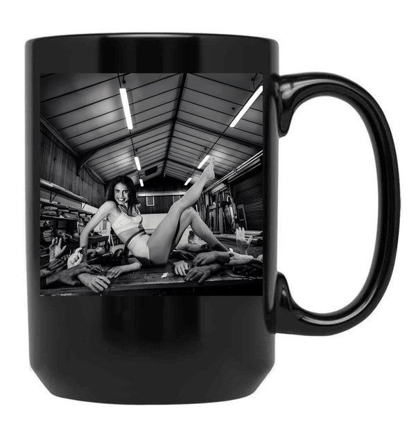 Margaret Qualley Horror Black Coffee Mug, Gift Coffee Mug