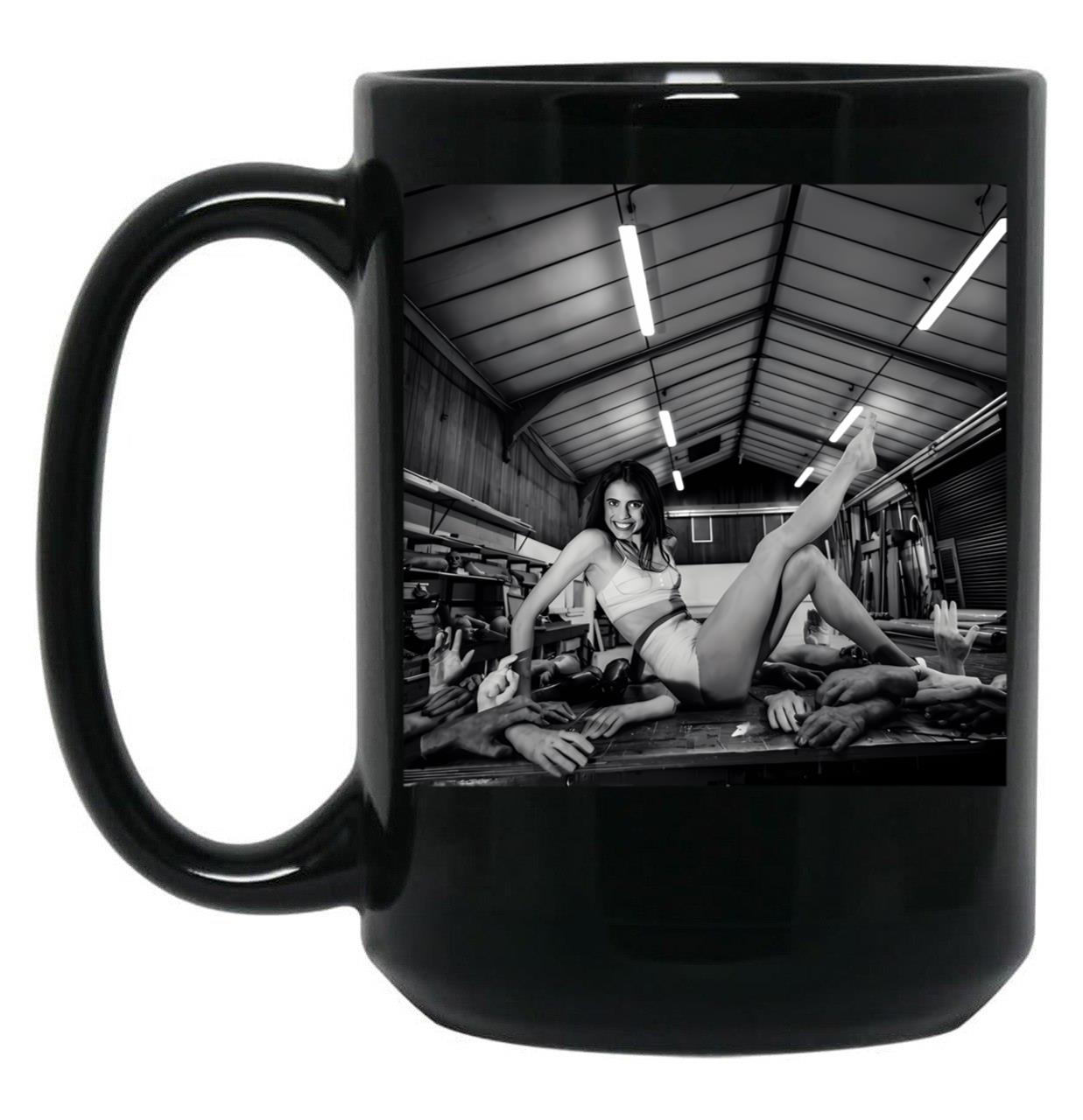 Margaret Qualley Horror Black Coffee Mug, Gift Coffee Mug