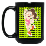 The Substance - Pump It Up With Sue Black Coffee Mug, Gift Coffee Mug