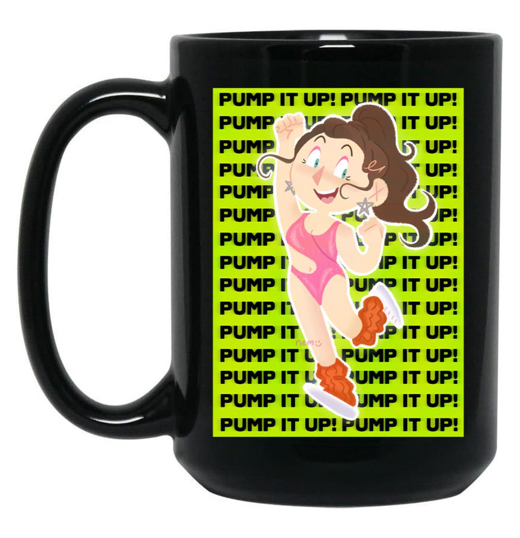 The Substance - Pump It Up With Sue Black Coffee Mug, Gift Coffee Mug