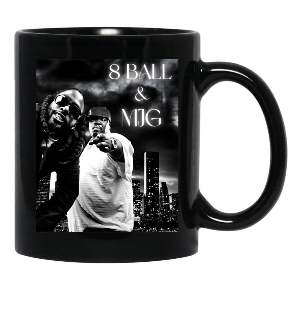 8 Ball Mjg Design Black Coffee Mug, Gift Coffee Mug - Black