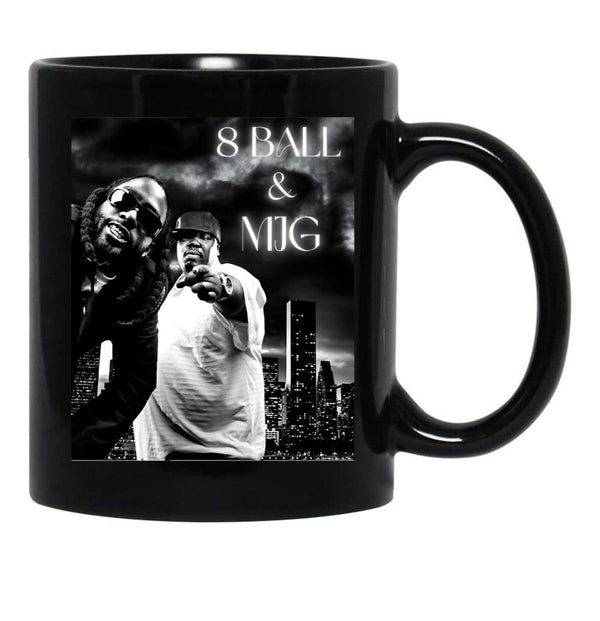 8 Ball Mjg Design Black Coffee Mug, Gift Coffee Mug - Black