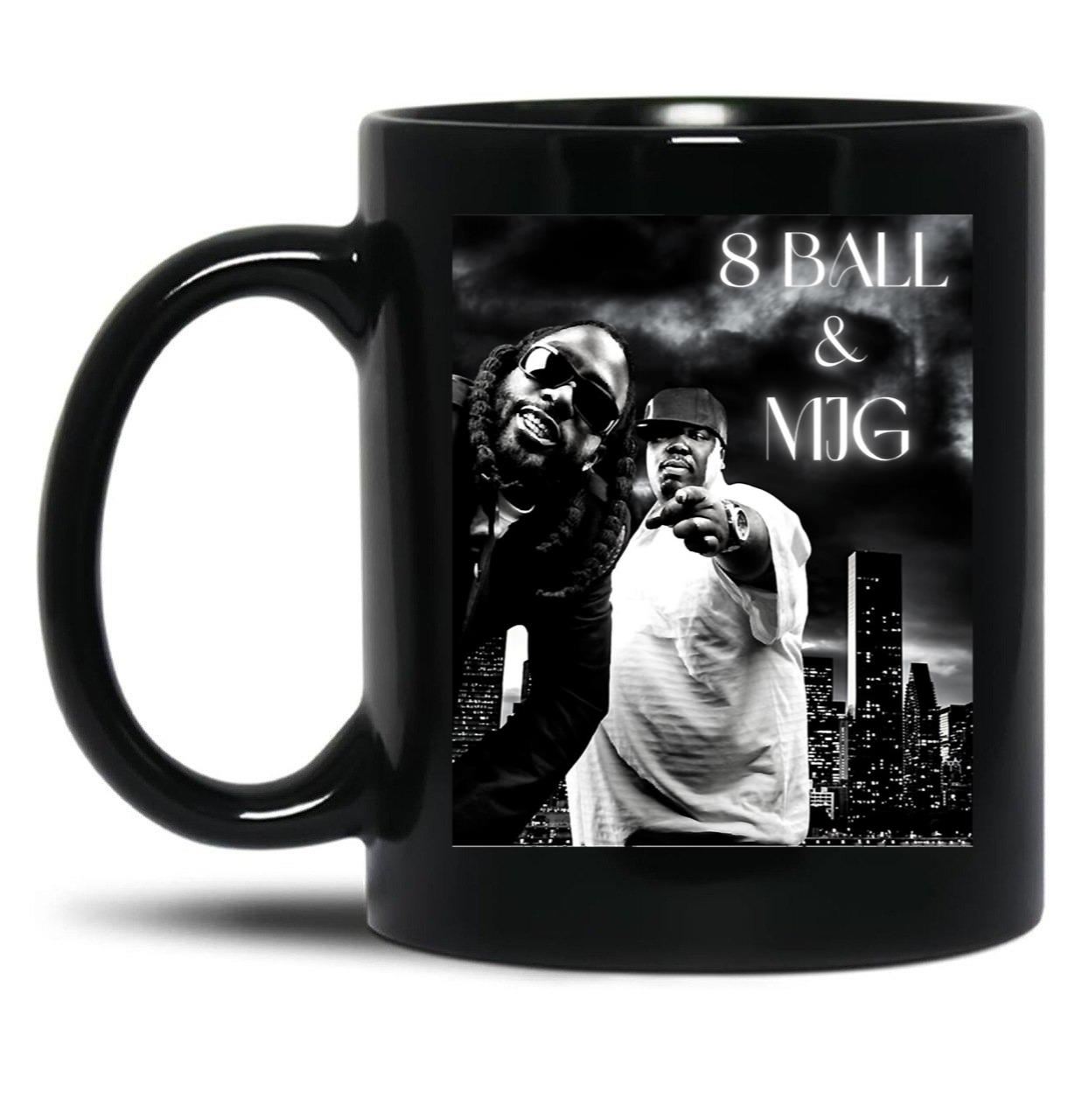 8 Ball Mjg Design Black Coffee Mug, Gift Coffee Mug