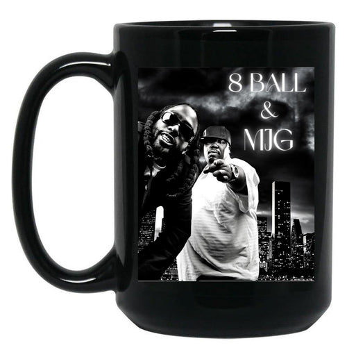8 Ball Mjg Design Black Coffee Mug, Gift Coffee Mug - Black