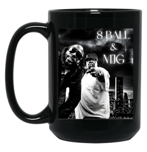 8 Ball Mjg Design Black Coffee Mug, Gift Coffee Mug - Black