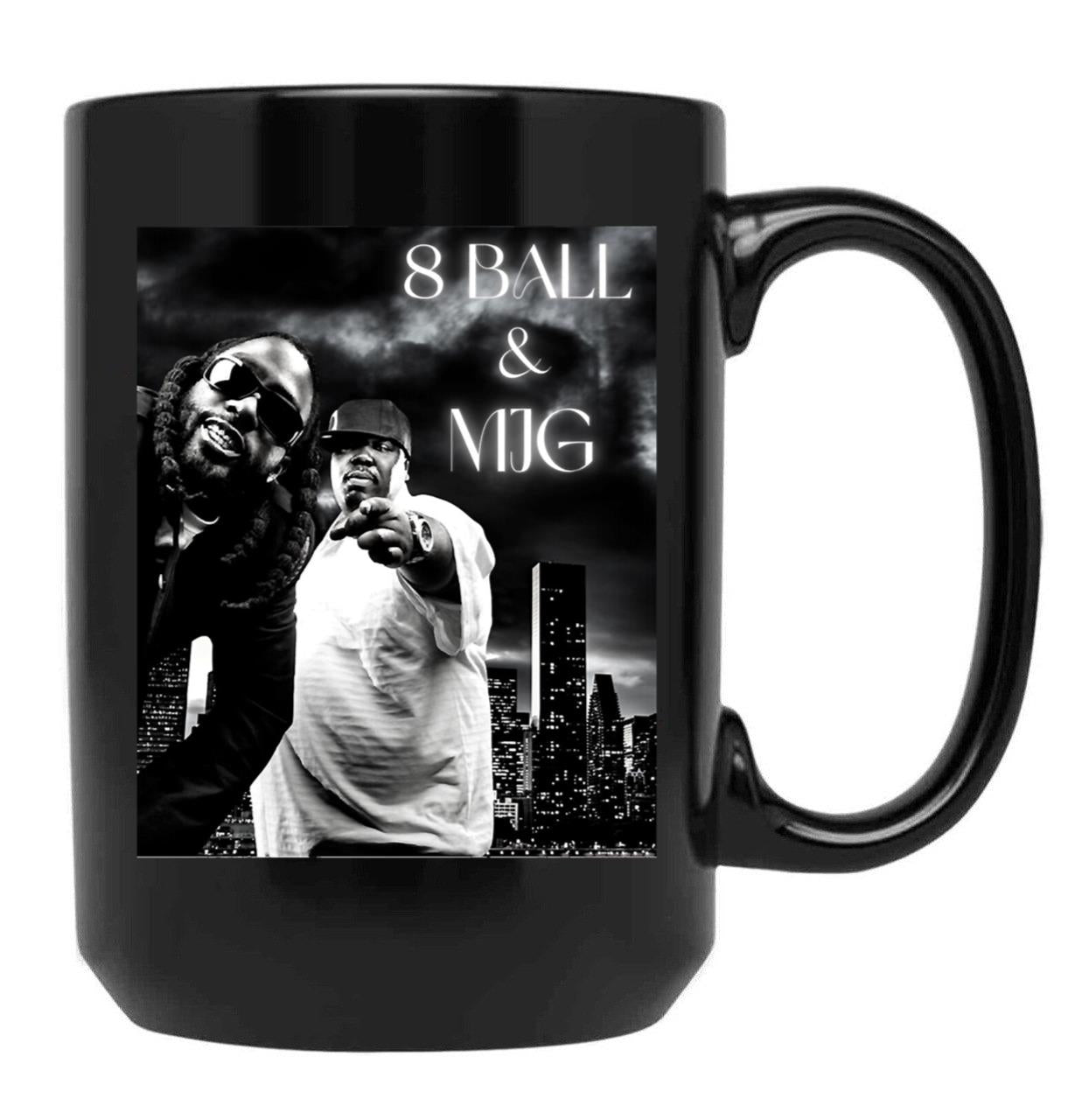 8 Ball Mjg Design Black Coffee Mug, Gift Coffee Mug