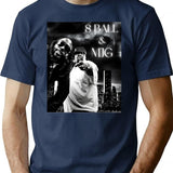 8 Ball Mjg Design Premium Heavyweight Cotton T-Shirt - Navy