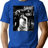 8 Ball Mjg Design Premium Heavyweight Cotton T-Shirt - Blue