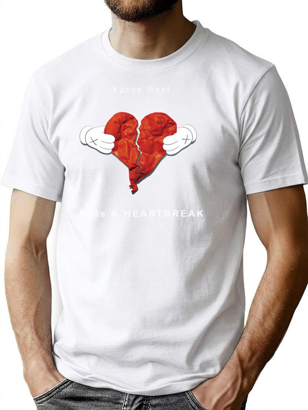808S And Heatrbreak T-Shirt for Men & Women, T-Shirts Graphic Tee - White