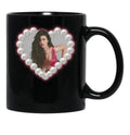 Margaret Qualley Love Heart Black Coffee Mug, Gift Coffee Mug - Black