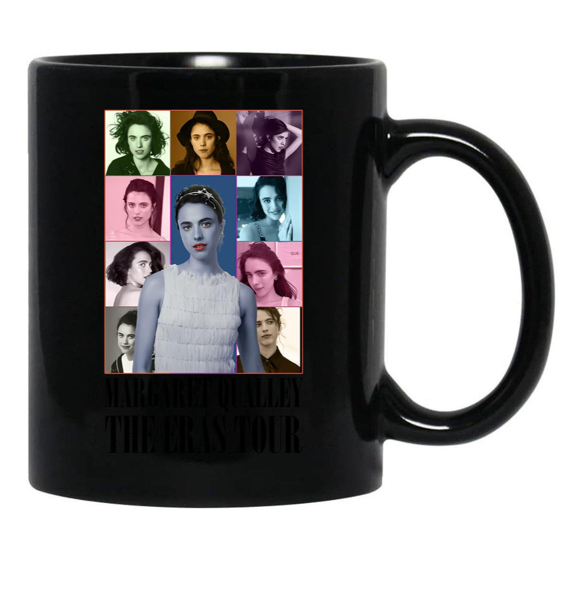 Margaret Qualley The Eras Tour Black Coffee Mug, Gift Coffee Mug - Black