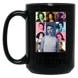 Margaret Qualley The Eras Tour Black Coffee Mug, Gift Coffee Mug