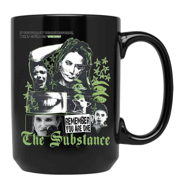 Horror The Substance Movie Black Coffee Mug, Gift Coffee Mug
