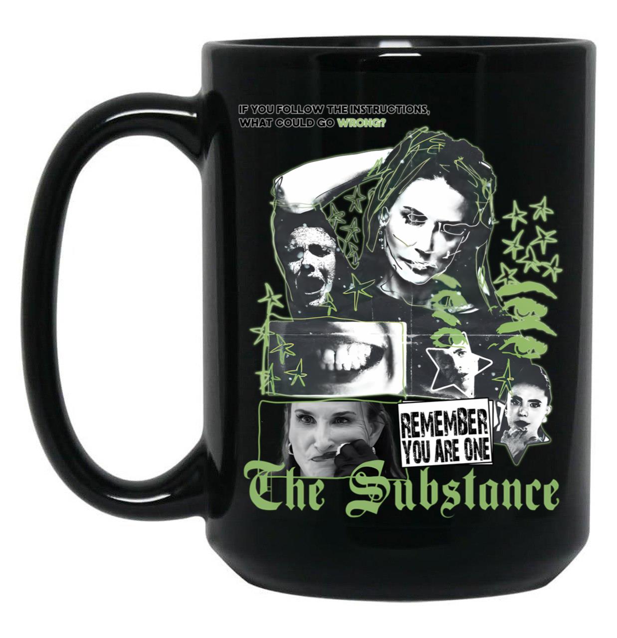 Horror The Substance Movie Black Coffee Mug, Gift Coffee Mug