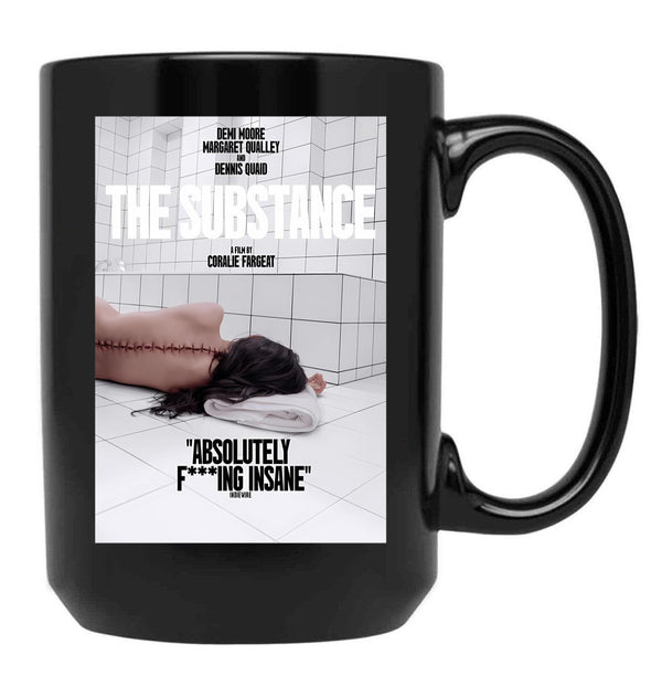 The Substance Retro Movie Black Coffee Mug, Gift Coffee Mug