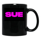 Substance Sue Black Coffee Mug, Gift Coffee Mug - Black