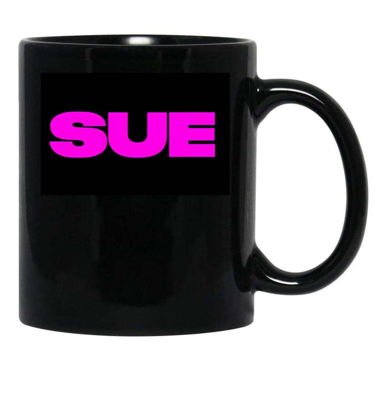 Substance Sue Black Coffee Mug, Gift Coffee Mug - Black