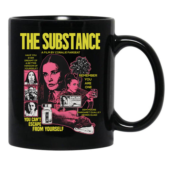 Retro The Substance Black Coffee Mug, Gift Coffee Mug - Black