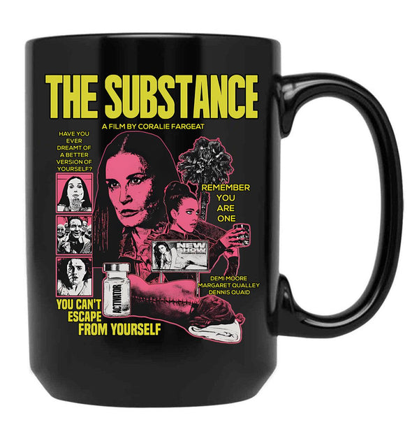Retro The Substance Black Coffee Mug, Gift Coffee Mug