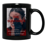 The Substance Movie Poster Black Coffee Mug, Gift Coffee Mug - Black
