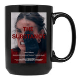 The Substance Movie Poster Black Coffee Mug, Gift Coffee Mug